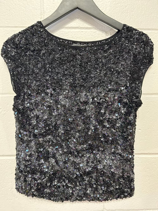 Women's S 4 Top, Black Sequins, AllSaints Spitalfields