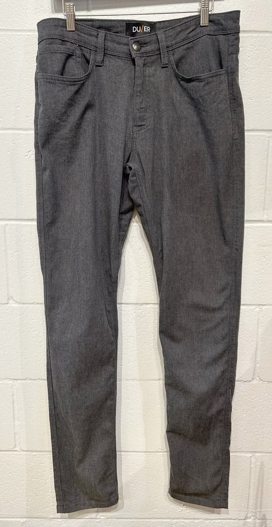 Men's Casual Pants 34 x 34, Twill Jean 5 Pocket, T2X Slim Fit, Grey, Du/er