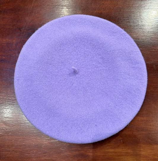 Vintage Lavender 100% Wool Beret, Parkhurst