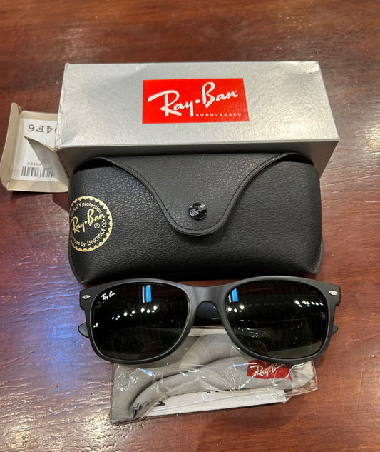 Ray Ban Wayfarer Sunglasses Rubber Black G-15 Green New In Box