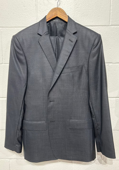 Men's 50 Suit Versace Collection Grey Microcheck 100% Wool