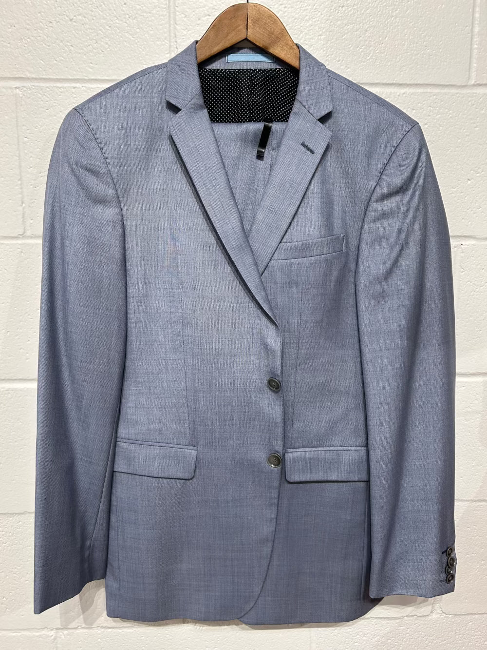 Men's 50 Suit Sand Blue Mix 100% Wool