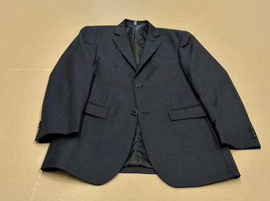 Men's 36R 100% Wool Sportscoat Jacket, Charcoal Grey Le Chateau