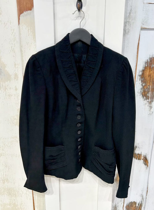 1940s Vintage Women's M, Blazer - Black, Lou Larry