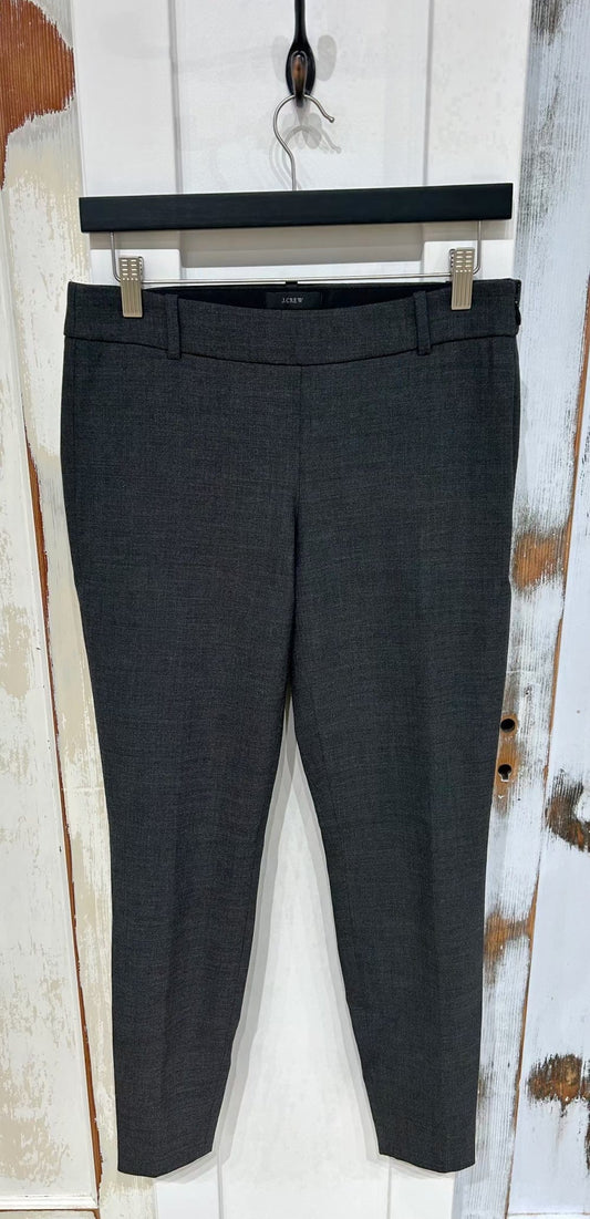 Women's 0 Trouser, Wool Blend, Tapered Ankle, Minnie, Side Zip - Grey, J Crew